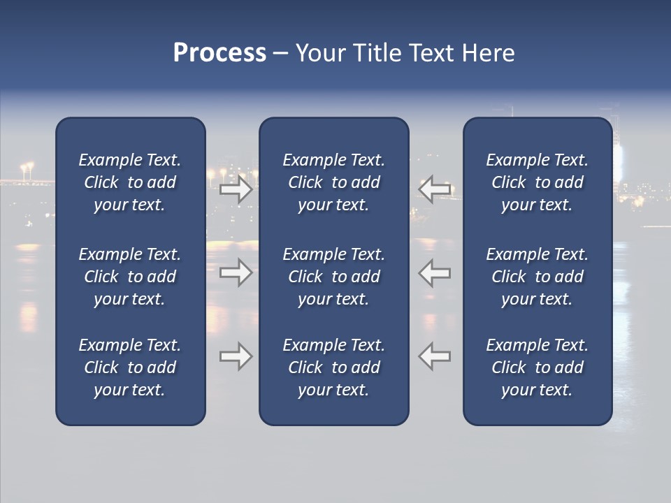Night Exposure Cityscape PowerPoint Template