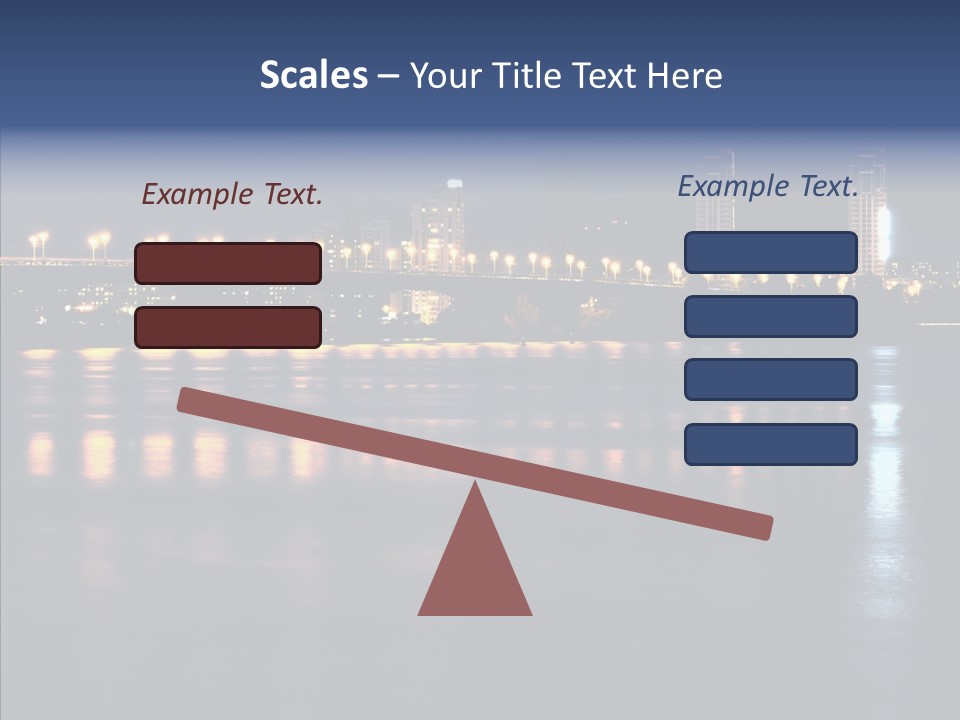 Night Exposure Cityscape PowerPoint Template
