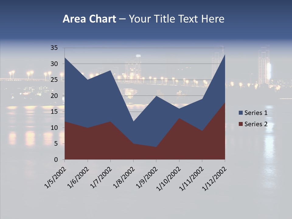 Night Exposure Cityscape PowerPoint Template