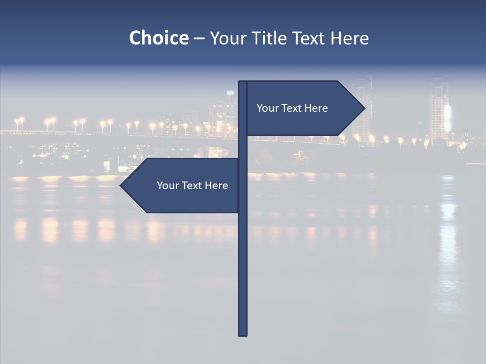 Night Exposure Cityscape PowerPoint Template