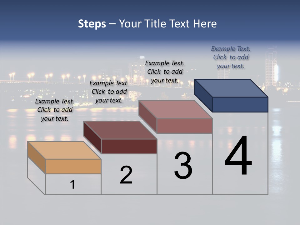 Night Exposure Cityscape PowerPoint Template