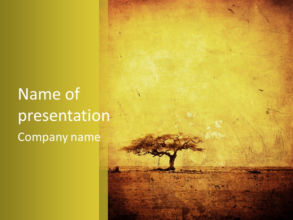 Texture Silhouette Grass PowerPoint Template