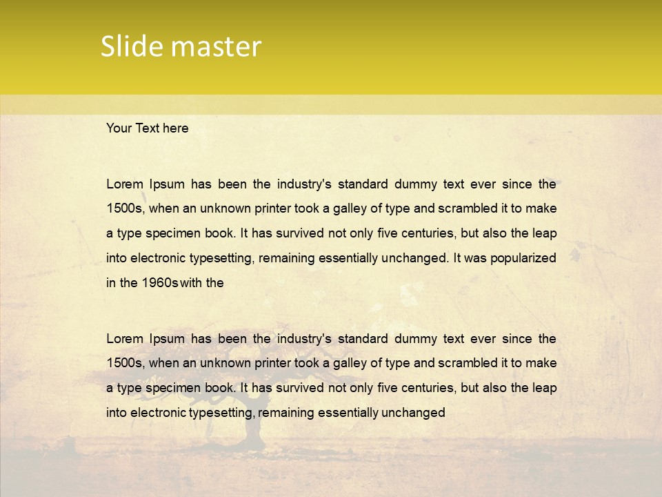 Texture Silhouette Grass PowerPoint Template