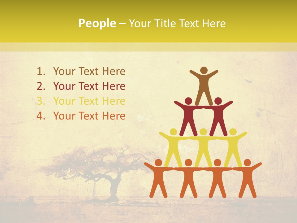 Texture Silhouette Grass PowerPoint Template