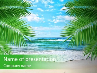 Sea Wavy Beauty PowerPoint Template