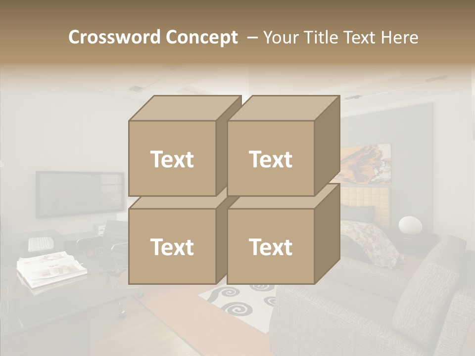 Studio Lifestyle Armchair PowerPoint Template