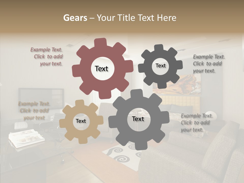 Studio Lifestyle Armchair PowerPoint Template