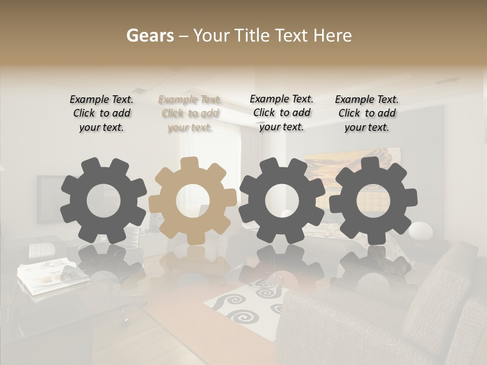 Studio Lifestyle Armchair PowerPoint Template