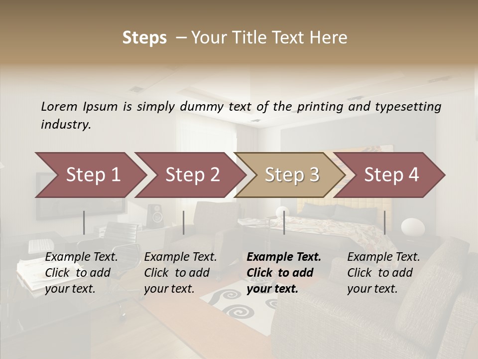 Studio Lifestyle Armchair PowerPoint Template