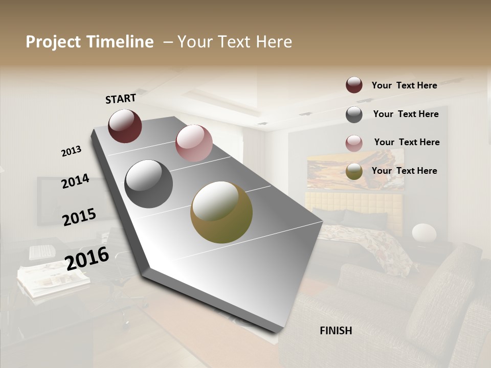 Studio Lifestyle Armchair PowerPoint Template