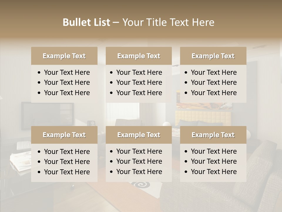 Studio Lifestyle Armchair PowerPoint Template