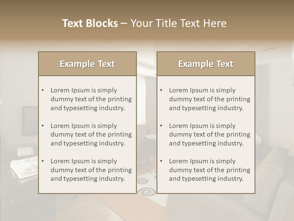 Studio Lifestyle Armchair PowerPoint Template