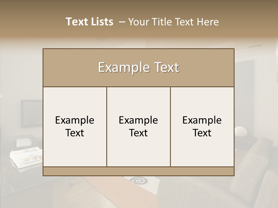 Studio Lifestyle Armchair PowerPoint Template