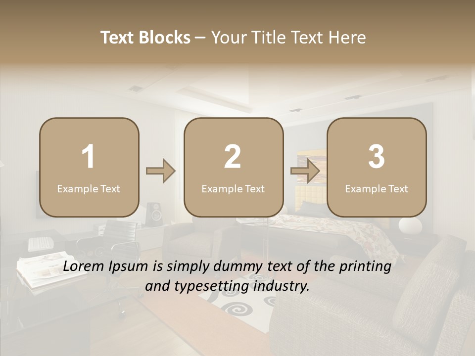 Studio Lifestyle Armchair PowerPoint Template