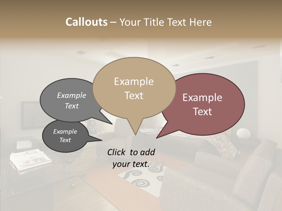 Studio Lifestyle Armchair PowerPoint Template