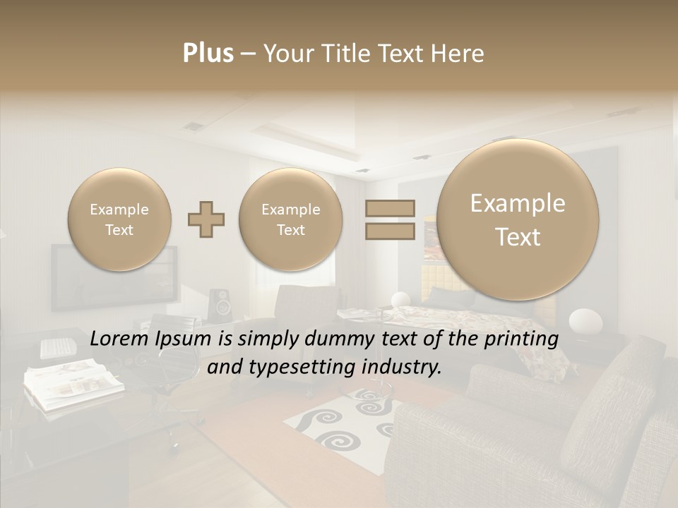 Studio Lifestyle Armchair PowerPoint Template