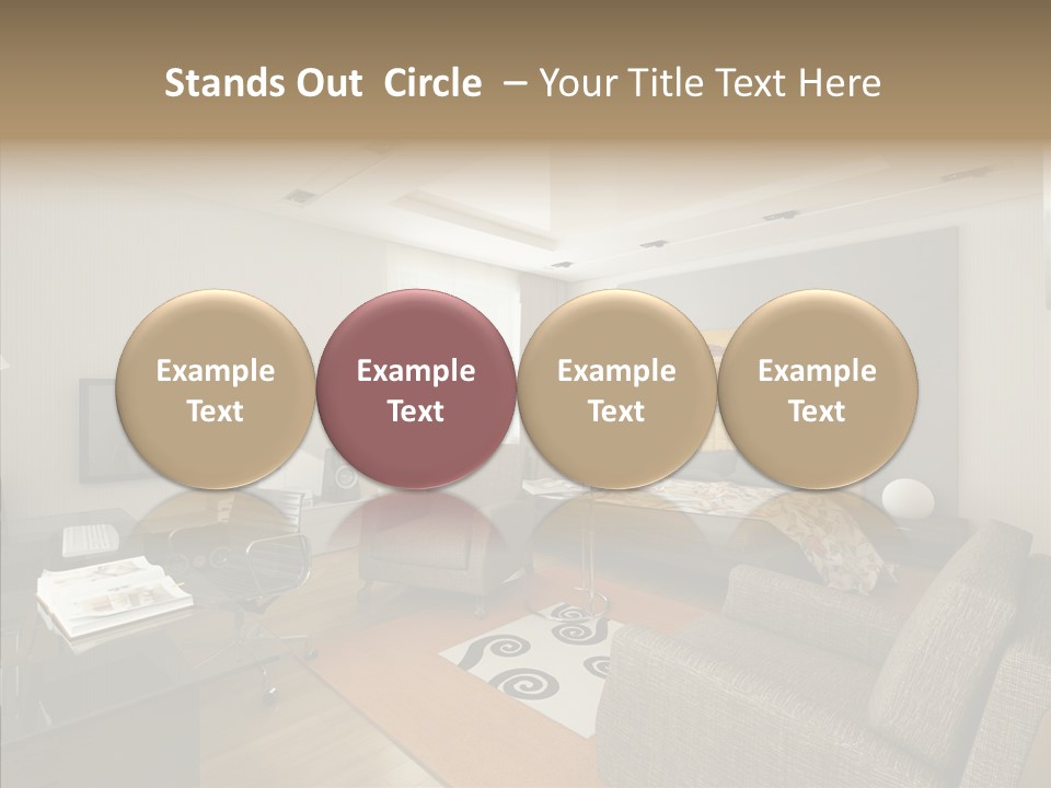 Studio Lifestyle Armchair PowerPoint Template