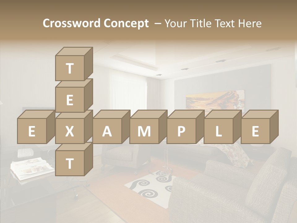Studio Lifestyle Armchair PowerPoint Template