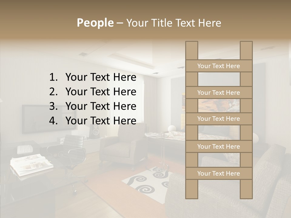 Studio Lifestyle Armchair PowerPoint Template