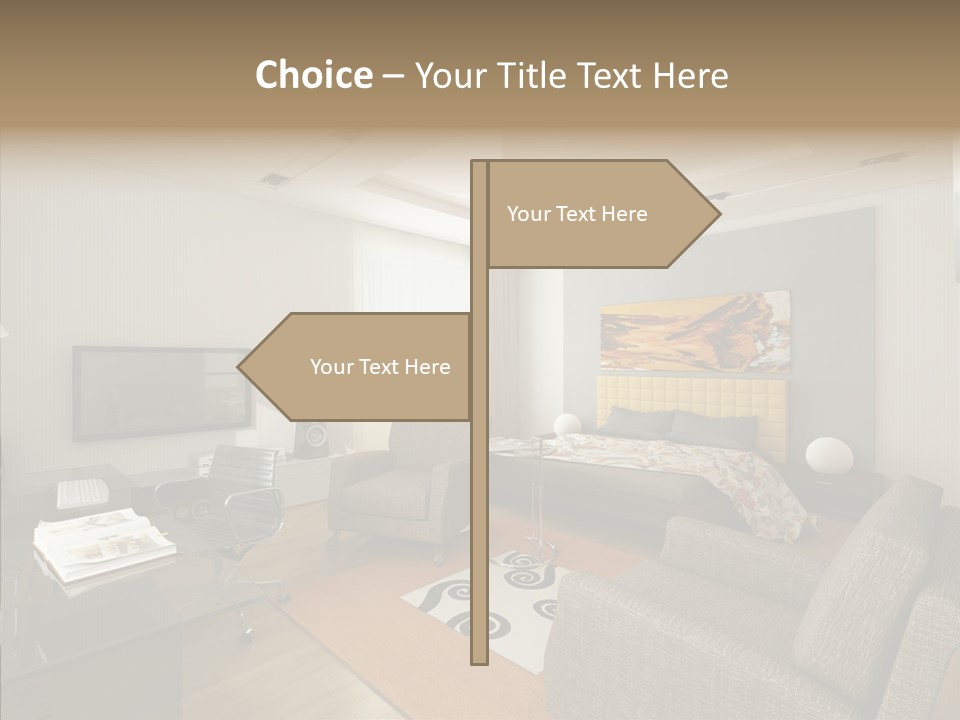 Studio Lifestyle Armchair PowerPoint Template