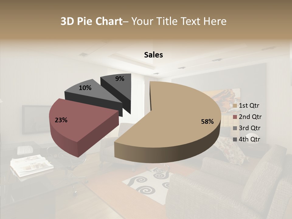 Studio Lifestyle Armchair PowerPoint Template