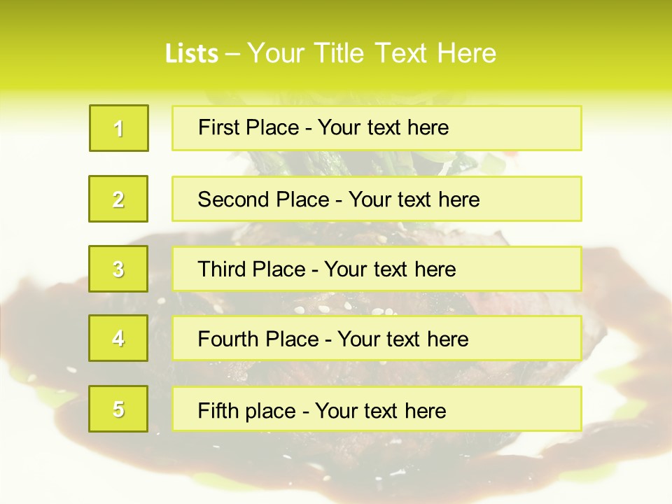 Cooked T Bone Food PowerPoint Template