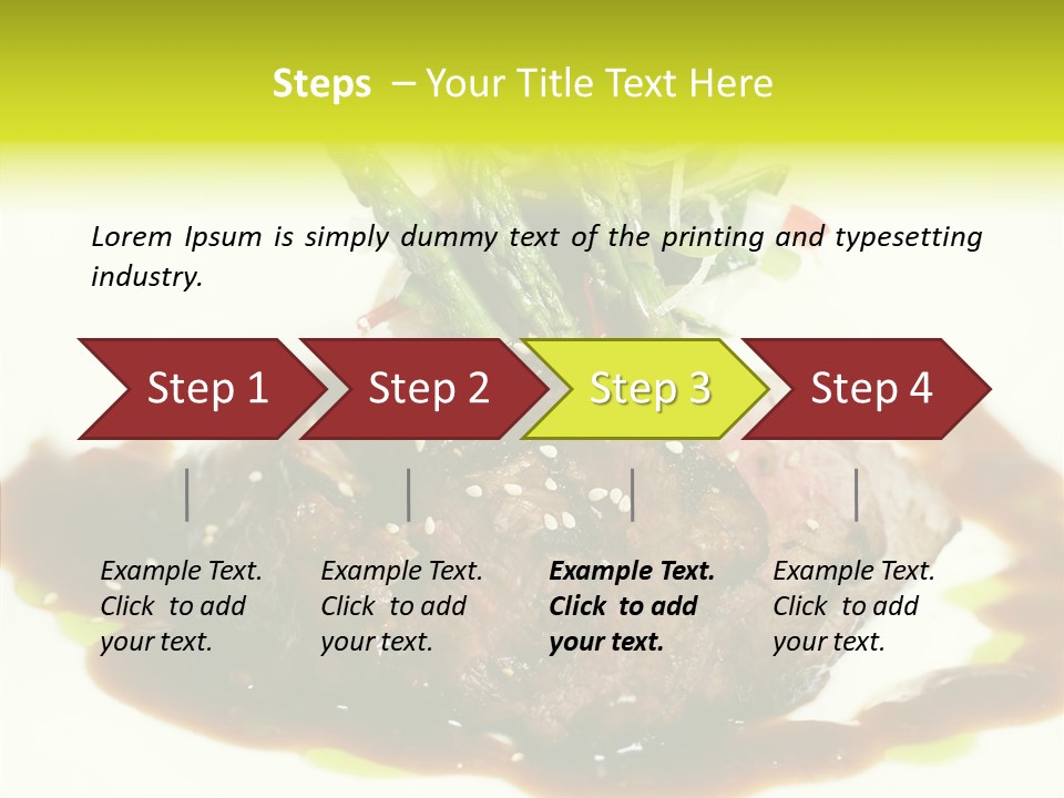 Cooked T Bone Food PowerPoint Template
