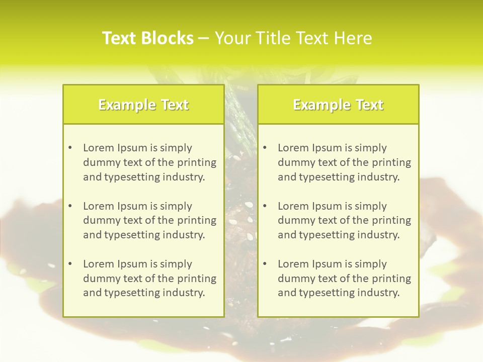 Cooked T Bone Food PowerPoint Template