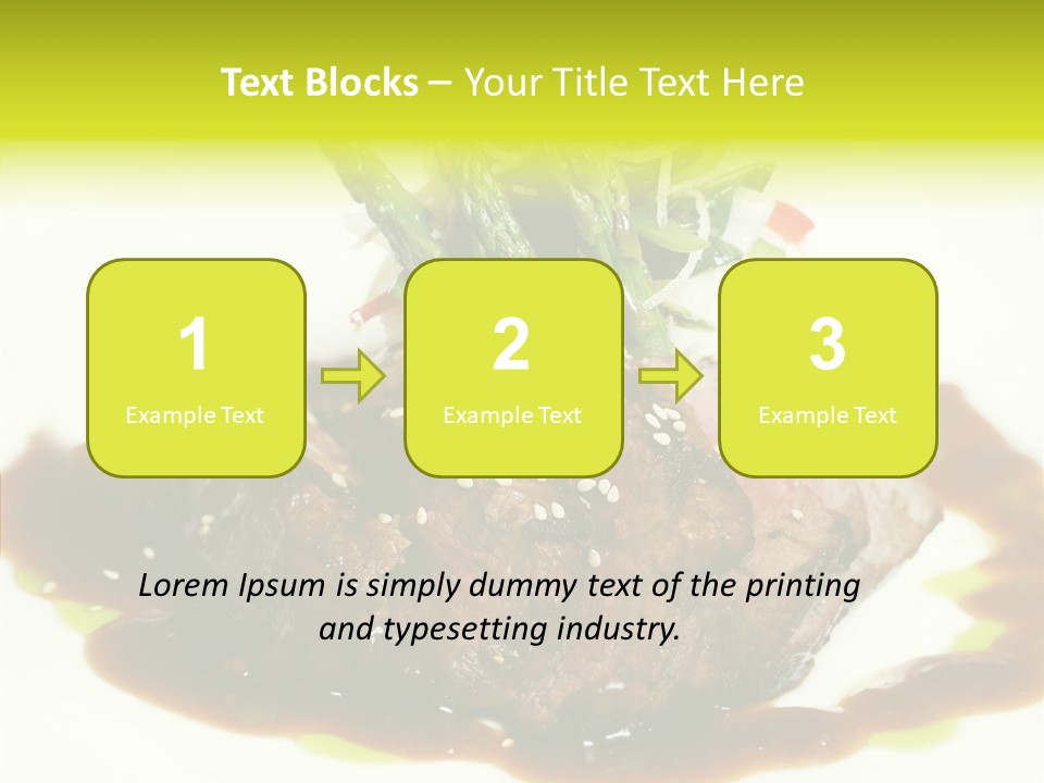 Cooked T Bone Food PowerPoint Template