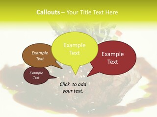 Cooked T Bone Food PowerPoint Template