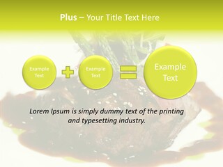 Cooked T Bone Food PowerPoint Template