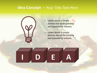 Cooked T Bone Food PowerPoint Template