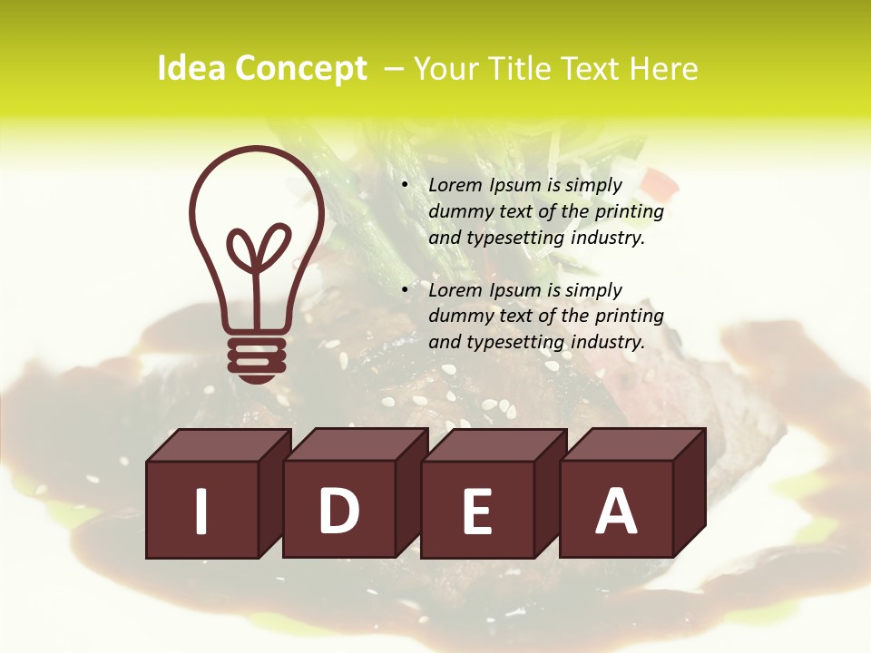 Cooked T Bone Food PowerPoint Template