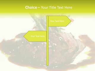 Cooked T Bone Food PowerPoint Template