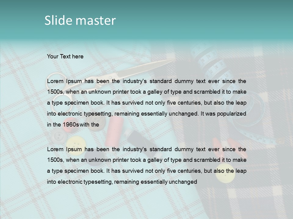 Tape Needlework Measure PowerPoint Template