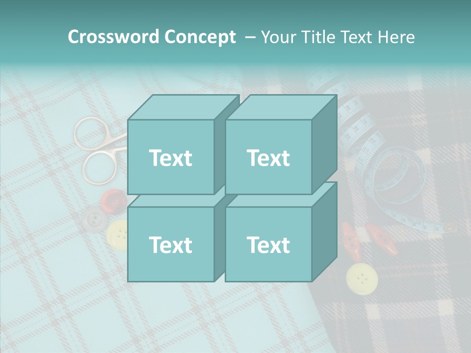 Tape Needlework Measure PowerPoint Template