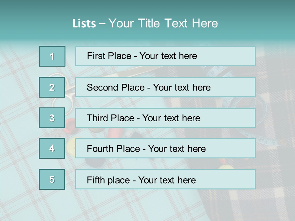 Tape Needlework Measure PowerPoint Template