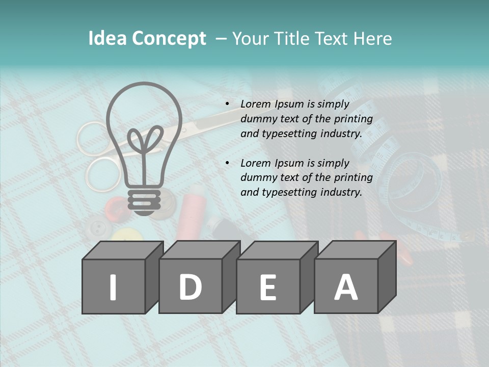 Tape Needlework Measure PowerPoint Template