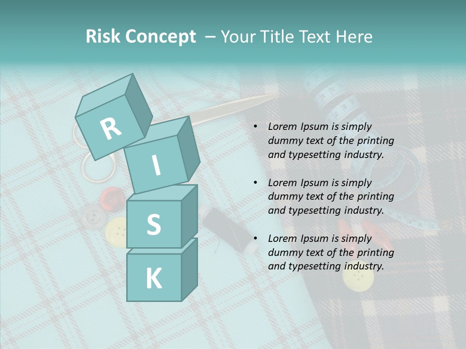 Tape Needlework Measure PowerPoint Template