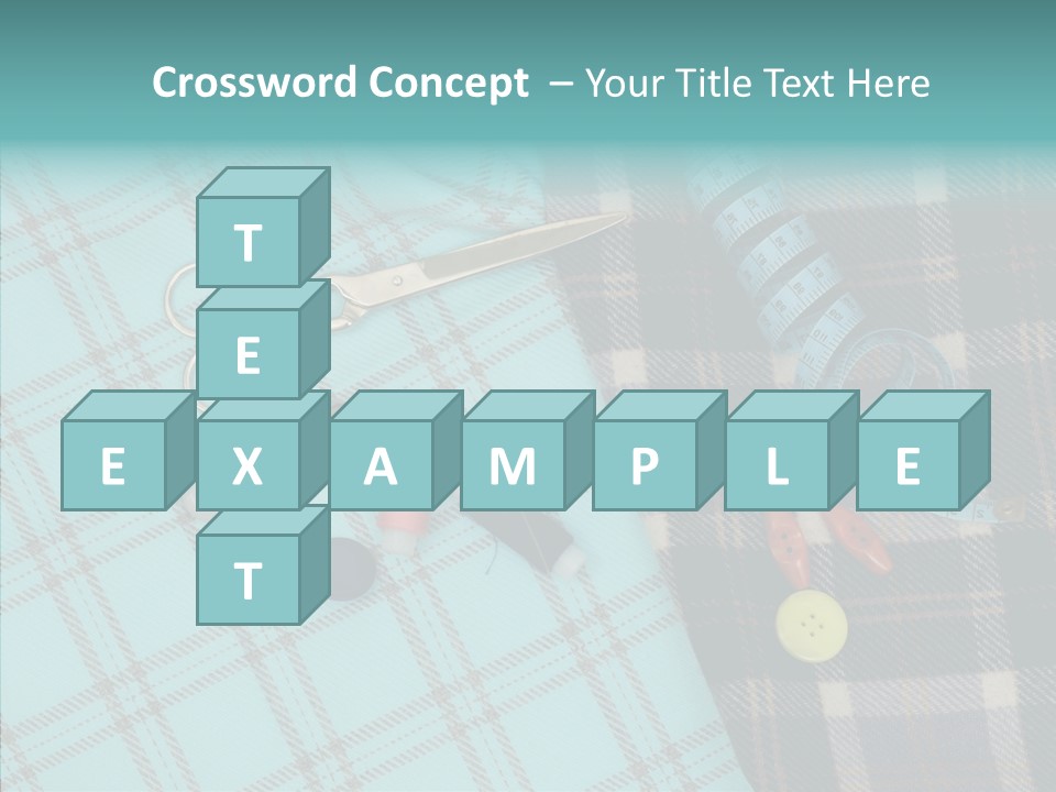 Tape Needlework Measure PowerPoint Template