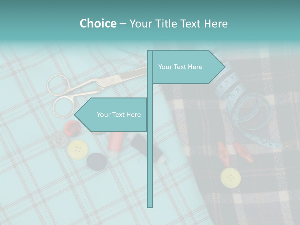 Tape Needlework Measure PowerPoint Template