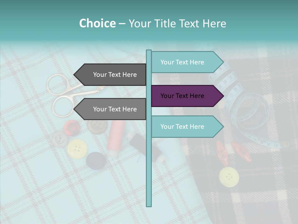 Tape Needlework Measure PowerPoint Template