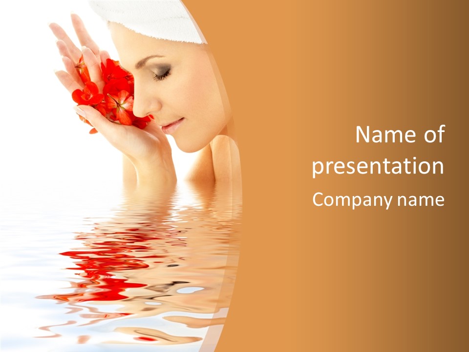 Purity Wet Towel PowerPoint Template