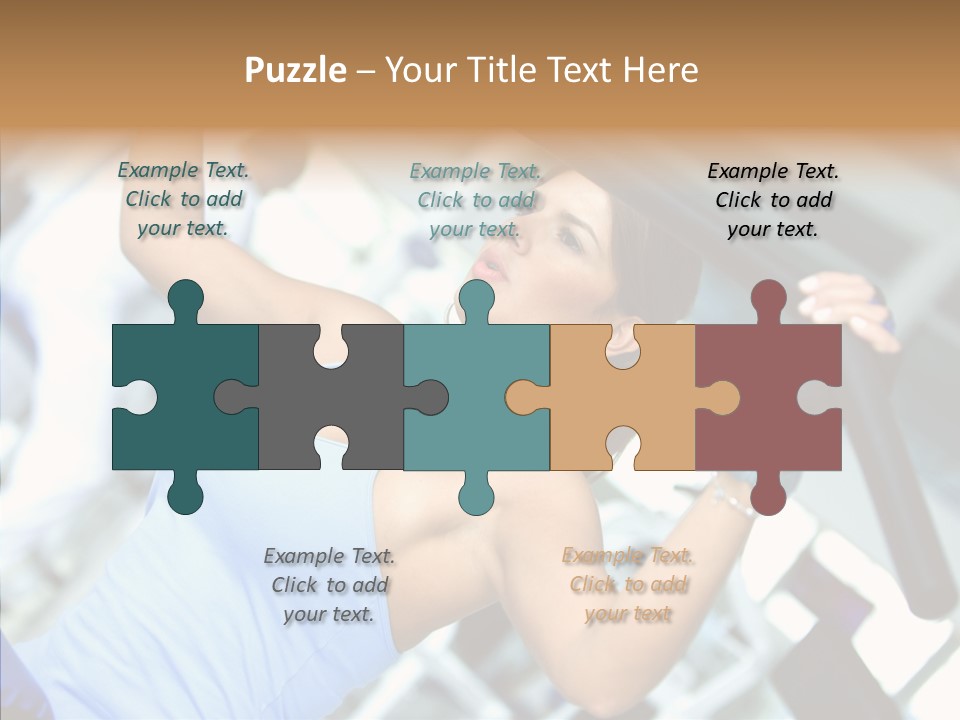 Determination Happy Woman PowerPoint Template