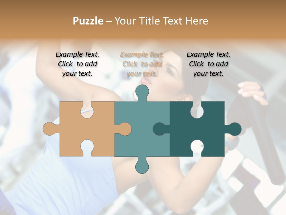 Determination Happy Woman PowerPoint Template