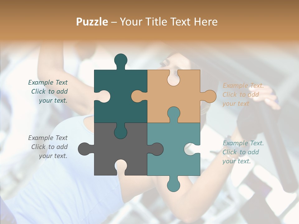 Determination Happy Woman PowerPoint Template