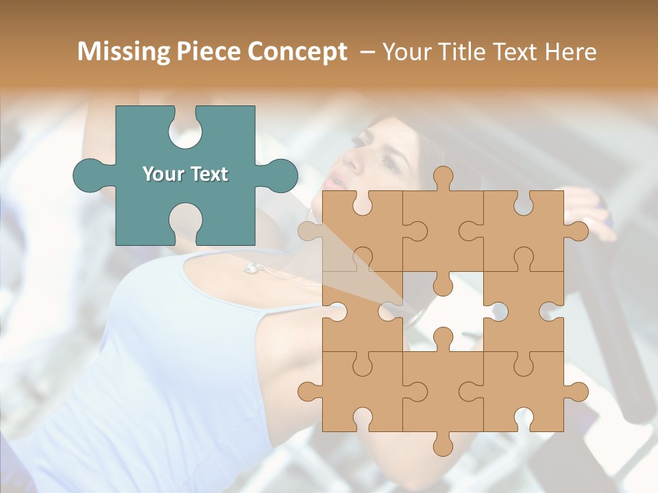 Determination Happy Woman PowerPoint Template