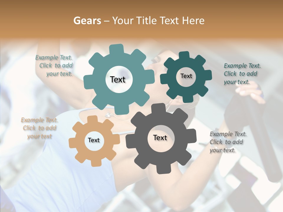 Determination Happy Woman PowerPoint Template