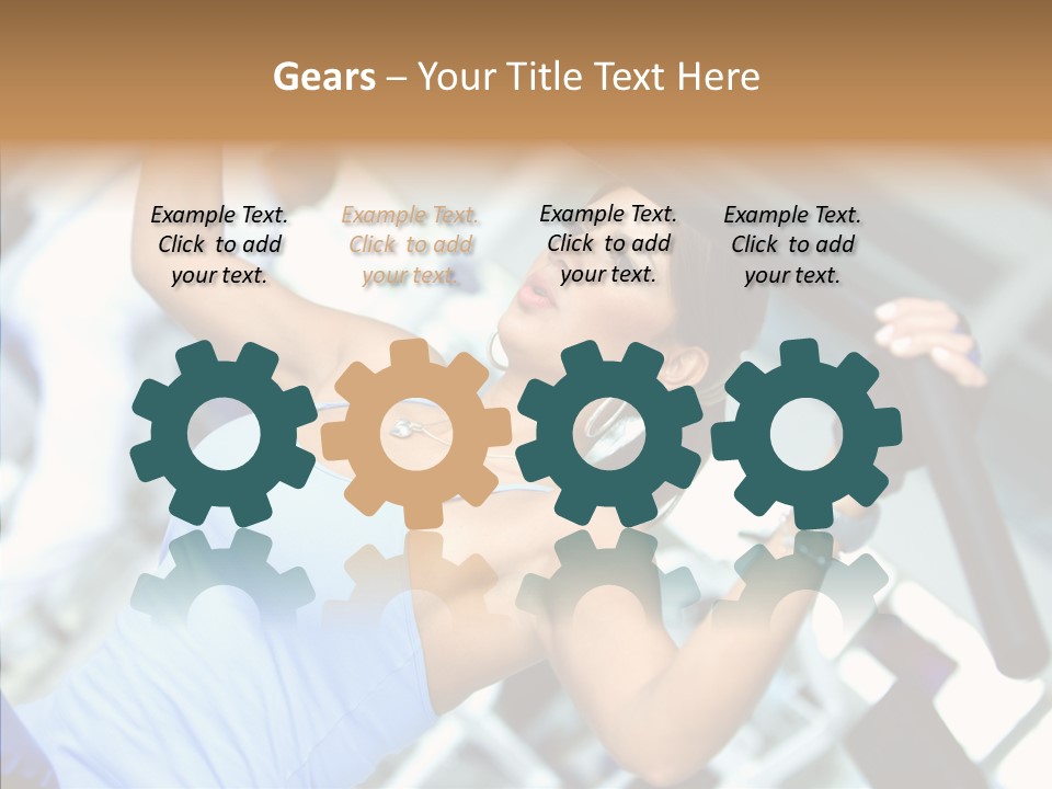 Determination Happy Woman PowerPoint Template