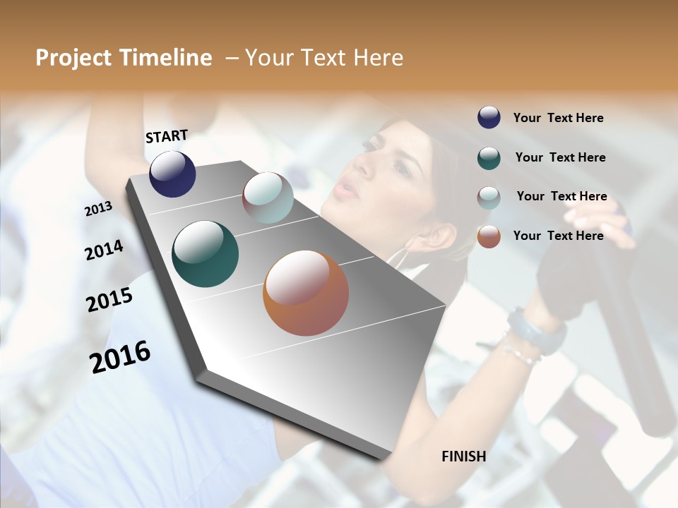 Determination Happy Woman PowerPoint Template